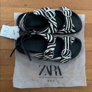 Zara Zebra print sandals